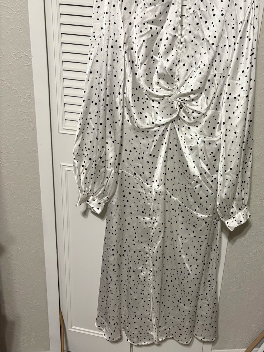 ASOS White Dress with Black Polka Dots